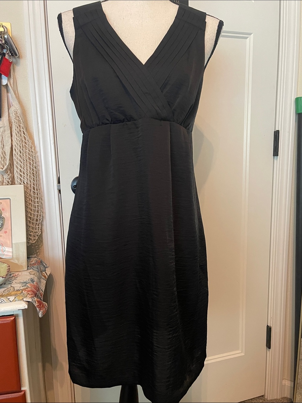 Alyn Paige Black V-Neck Midi Dress